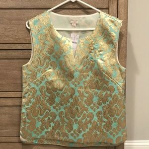 Beautiful sleeveless J. Crew top. NWT.